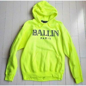 BRIAN LICHTENBERG Unisex HOODIE Fleece BALLIN PARIS Sweatshirt BLTEE Fluorscent